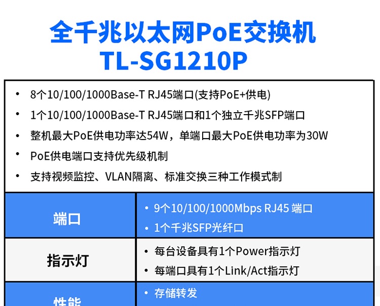 普联(tp-link)交换机(tl-sg5452p 48口千兆三层)